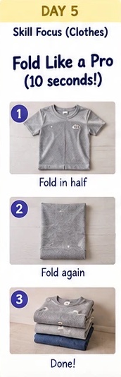 Day 5: fold like a pro in 10 seconds